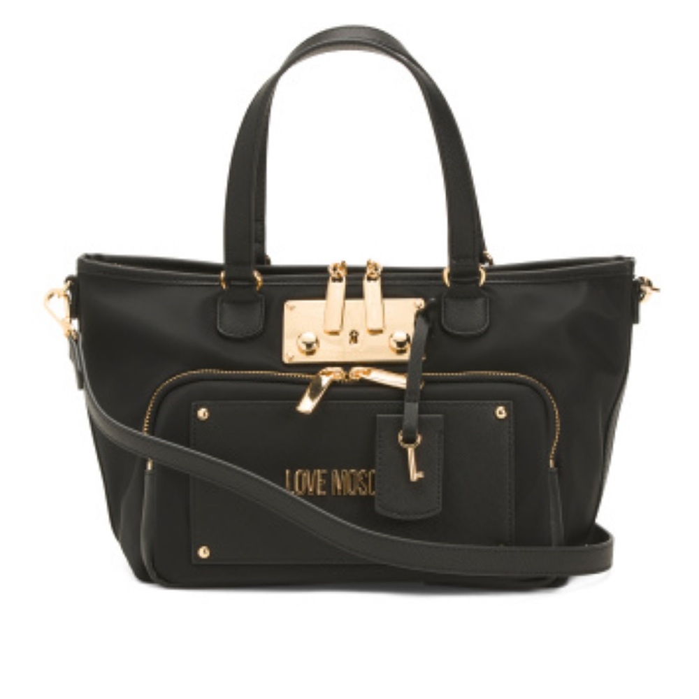 🆕 Love Moschino Black and Gold Handbag 💥